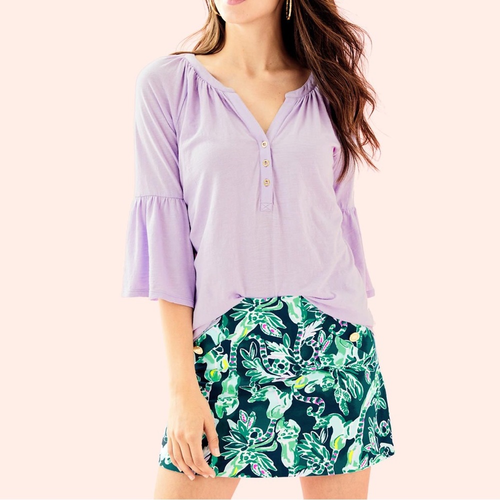NWT Lilly Pulitzer Madison Skort sz S in “Tidal Wave In The Details” Lemur Print